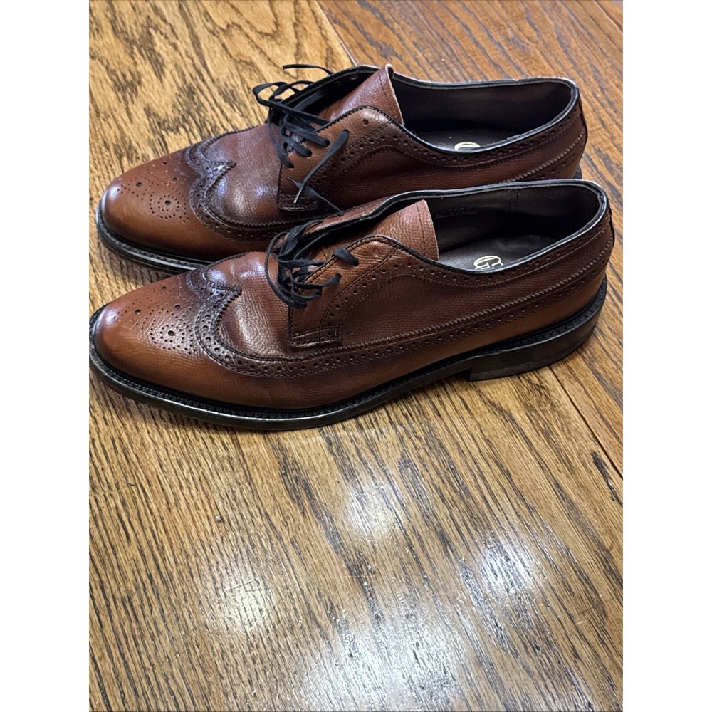 Imperial Biltrite Shoes Mens 11C  Wingtip Oxford Brown Leather Lace Up‎ - Picture 2 of 10